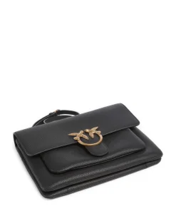 Love Soft Big Schultertasche genarbtes Rindsleder schwarz