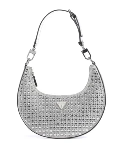 Lua Schultertasche Polyester, Lederimitat silber