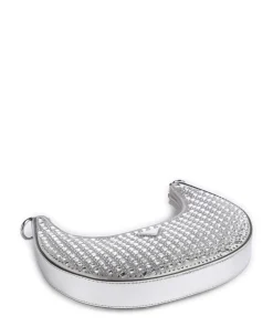 Lua Schultertasche Polyester, Lederimitat silber