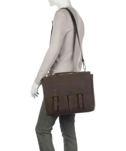 Luca Aktentasche 15″ Ziegenleder braun