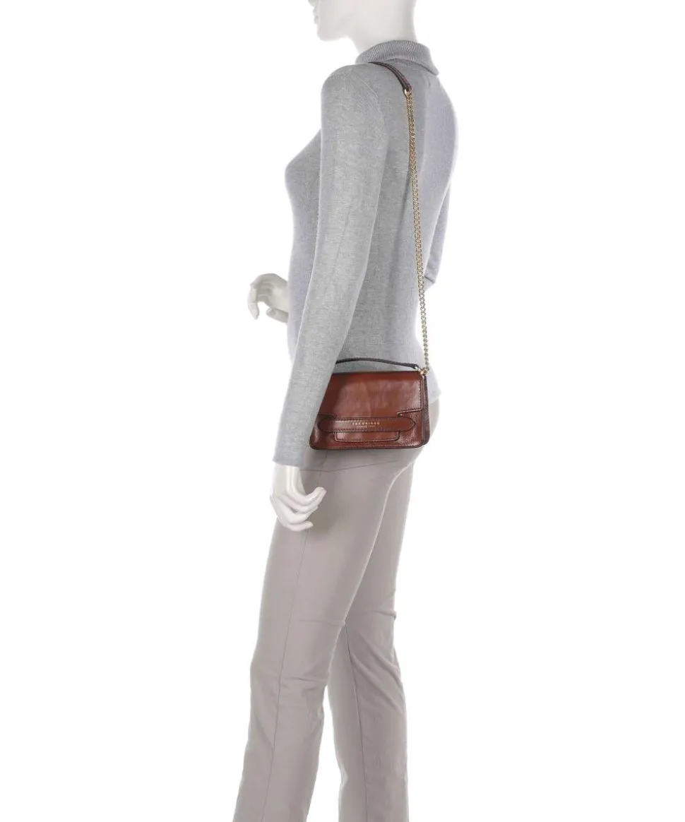 Lucrezia Schultertasche fein genarbtes Rindsleder braun