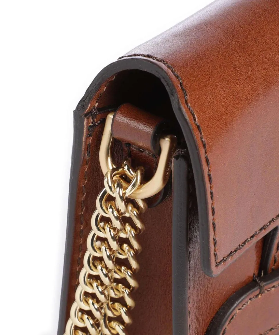 Lucrezia Schultertasche fein genarbtes Rindsleder braun