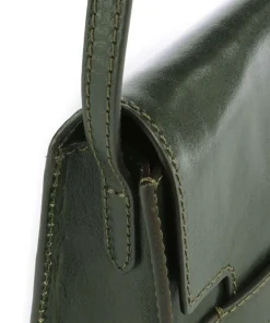 Lucrezia Umhängetasche fein genarbtes Rindsleder dunkelgrün