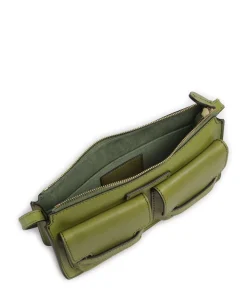 Lucrezia Umhängetasche fein genarbtes Rindsleder grün