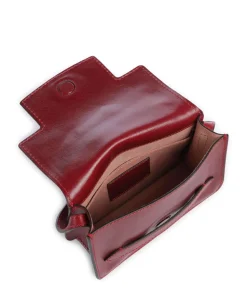 Lucrezia Umhängetasche fein genarbtes Rindsleder dunkelrot