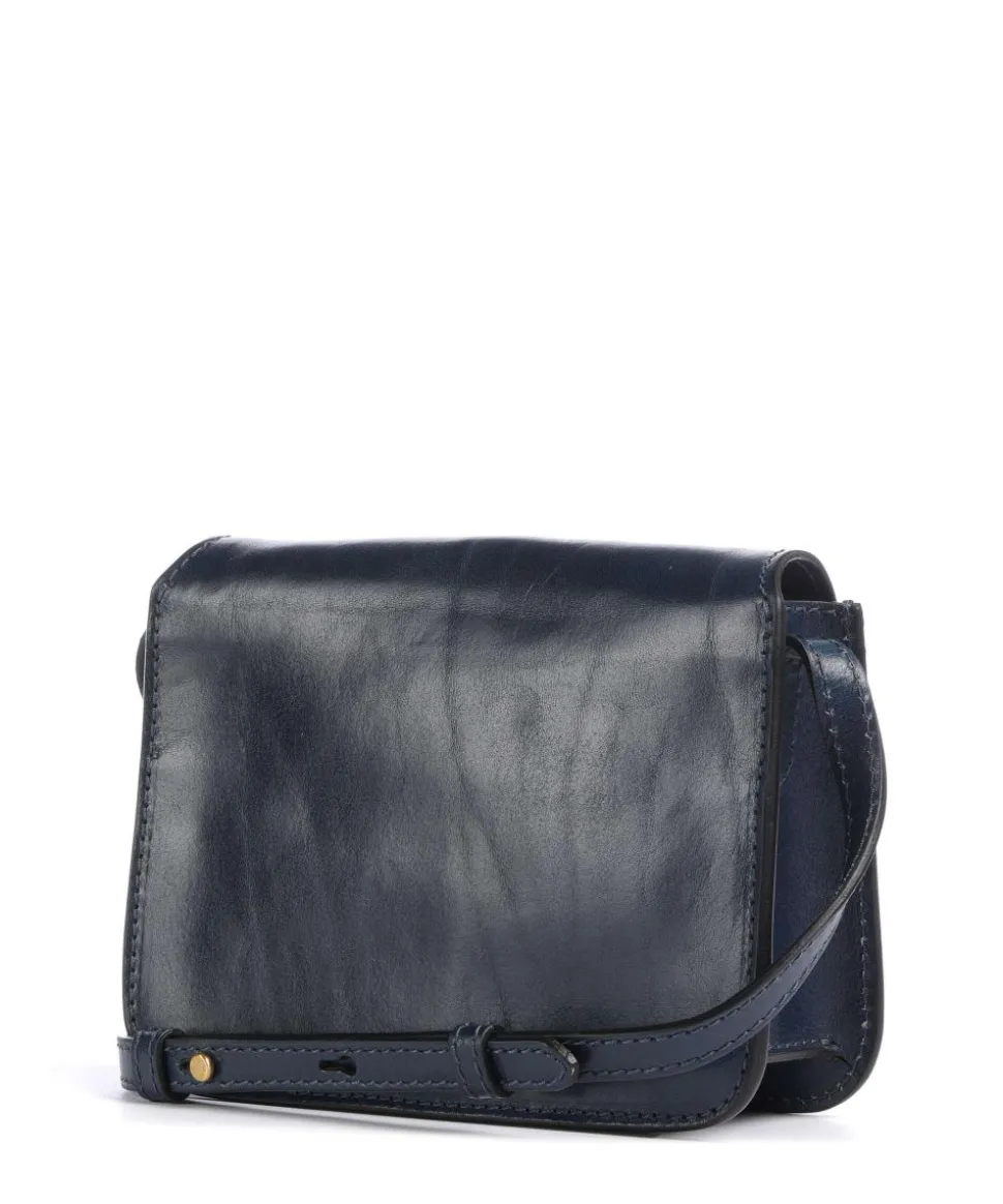 Lucrezia Umhängetasche fein genarbtes Rindsleder dunkelblau