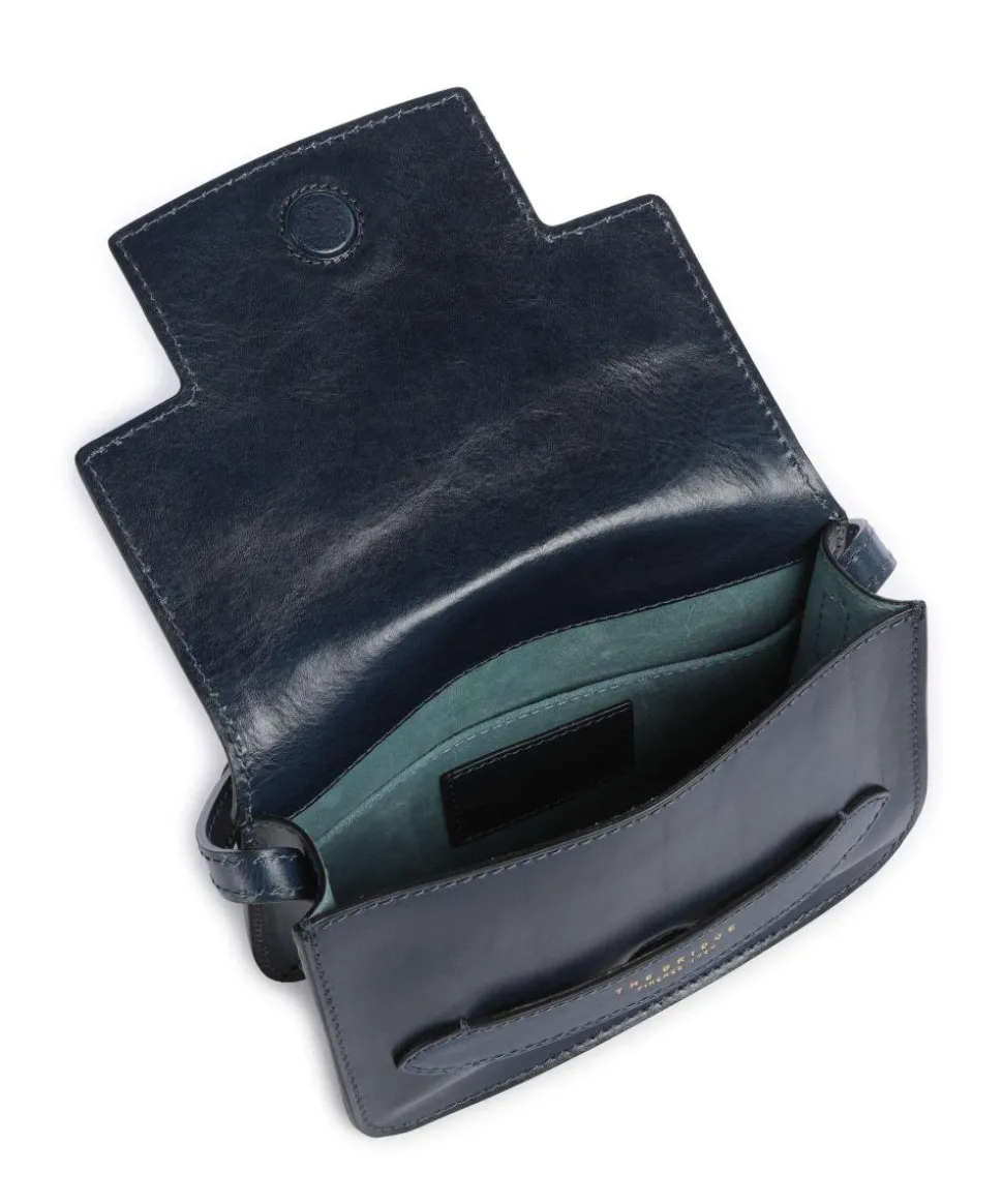 Lucrezia Umhängetasche fein genarbtes Rindsleder dunkelblau