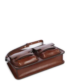 Lucrezia Umhängetasche fein genarbtes Rindsleder braun