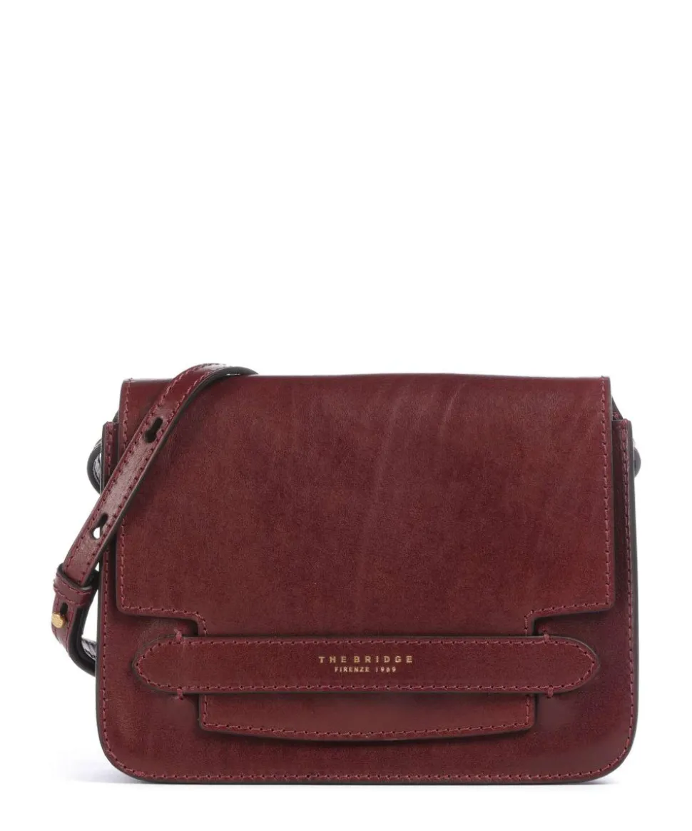 Lucrezia Umhängetasche glattes Rindsleder dunkelrot
