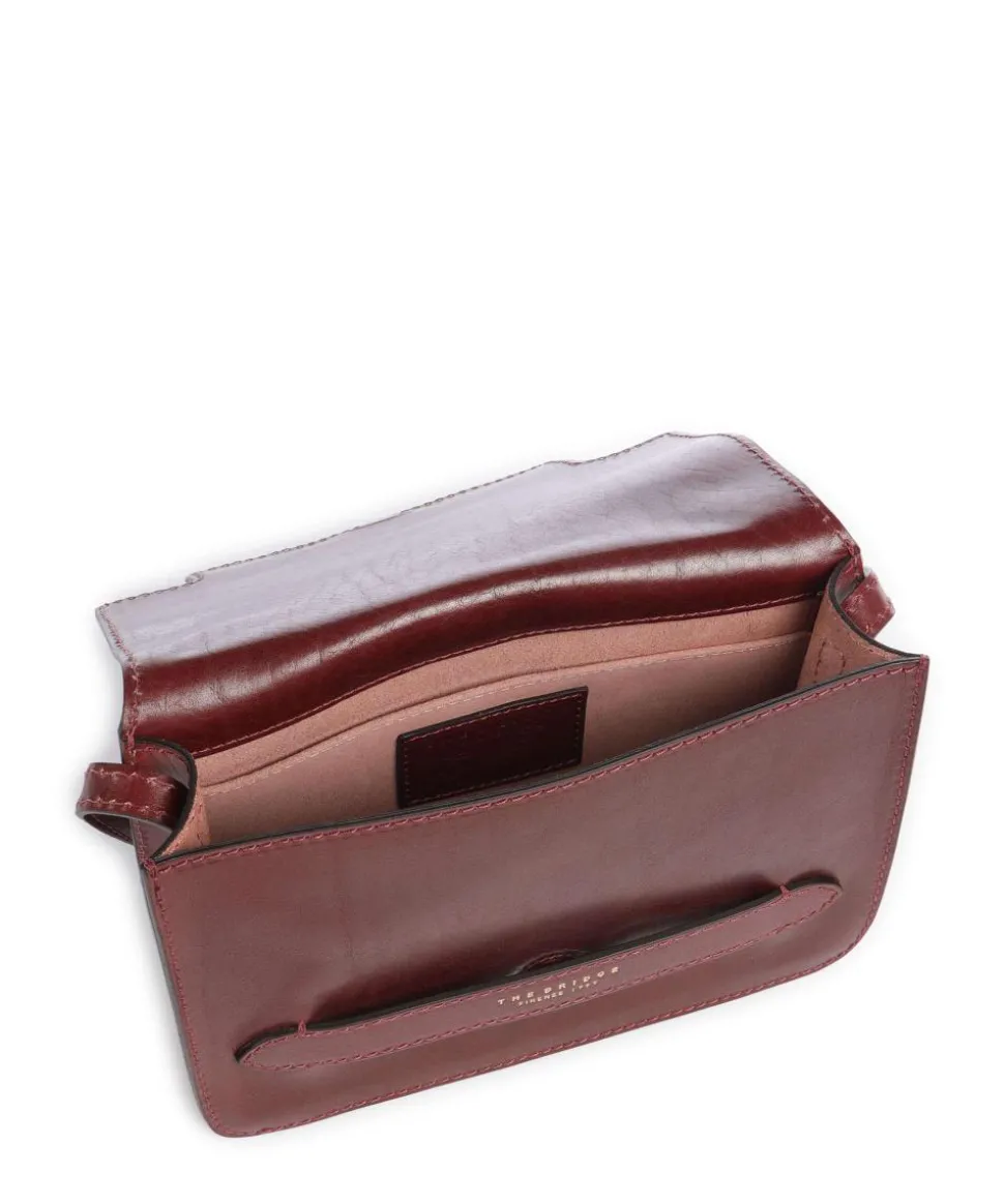 Lucrezia Umhängetasche glattes Rindsleder dunkelrot