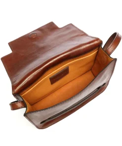 Lucrezia Umhängetasche glattes Rindsleder braun