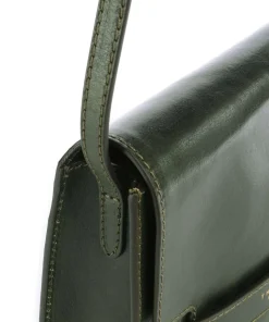 Lucrezia Umhängetasche glattes Rindsleder dunkelgrün