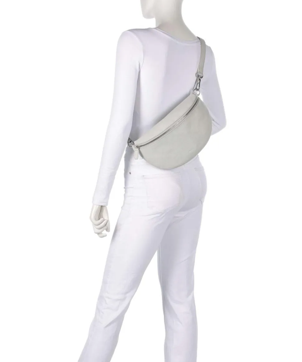 Luis Umhängetasche genarbtes Rindsleder hellgrau