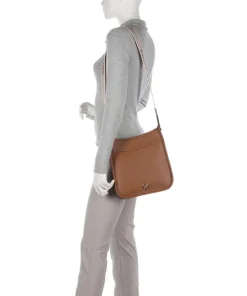 Luisa Umhängetasche genarbtes Leder braun