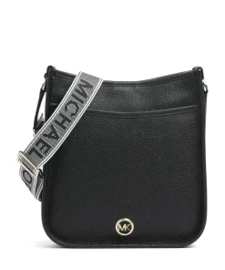 Luisa Umhängetasche genarbtes Leder schwarz