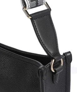 Luisa Umhängetasche genarbtes Leder schwarz