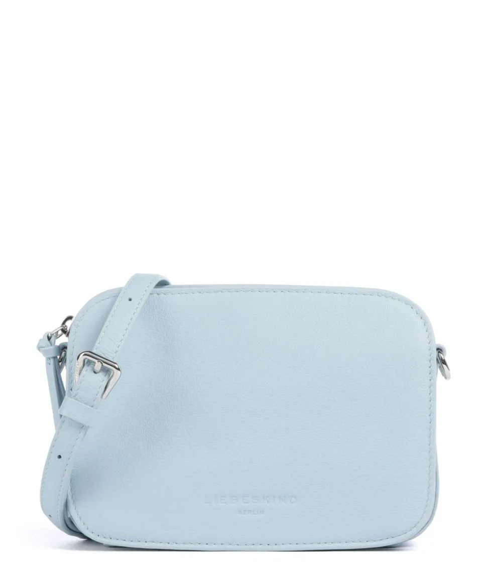 Luka Harris S Umhängetasche genarbtes Rindsleder hellblau