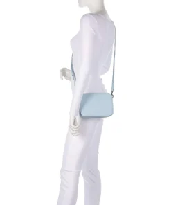 Luka Harris S Umhängetasche genarbtes Rindsleder hellblau