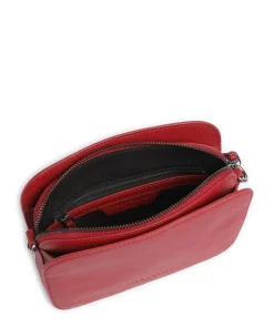 Luka Harris S Umhängetasche genarbtes Rindsleder dunkelrot