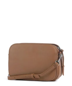 Luka Harris Umhängetasche genarbtes Leder braun