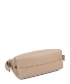 Luna Schultertasche Lederimitat beige