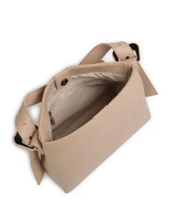 Luna Schultertasche Lederimitat beige