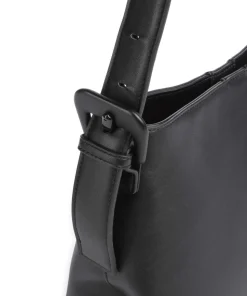 Luna Schultertasche Lederimitat schwarz