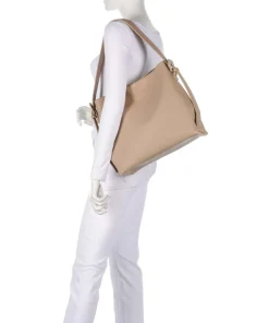 Luna Shopper Lederimitat beige