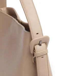 Luna Shopper Lederimitat beige