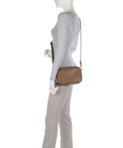 Lunar Umhängetasche genarbtes Leder braun