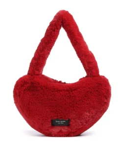 Luver Beuteltasche Kunstfell rot