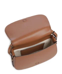 Lydia Schultertasche Canvas elfenbein/braun