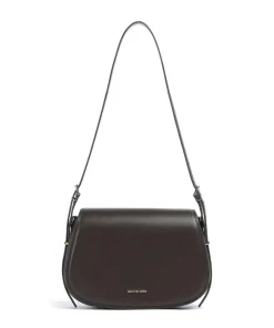 Lydia Schultertasche Rindsleder dunkelbraun