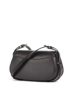 Lydia Small Umhängetasche fein genarbtes Rindsleder dunkelbraun