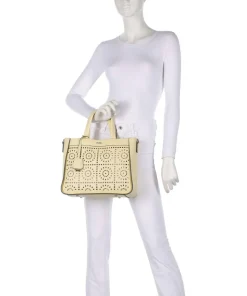 Madeira Handtasche Lederimitat gelb