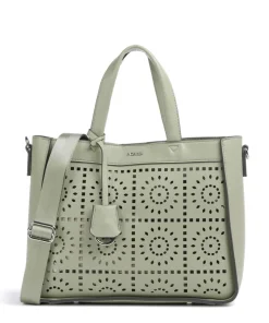 Madeira Handtasche Lederimitat olivgrün