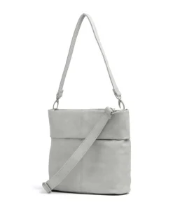 Mademoiselle.M M8 Schultertasche Lederimitat hellgrau