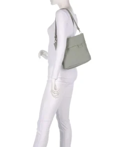 Mademoiselle.M M8 Schultertasche Lederimitat graugrün