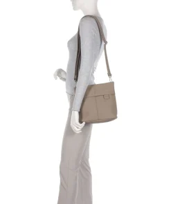 Mademoiselle.M M8 Schultertasche Lederimitat beige