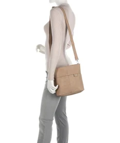 Mademoiselle.M M8 Schultertasche Lederimitat beige