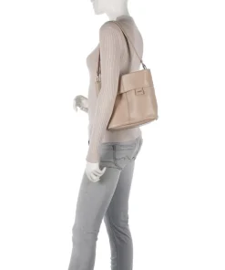 Mademoiselle.M M8 Schultertasche Lederimitat beige