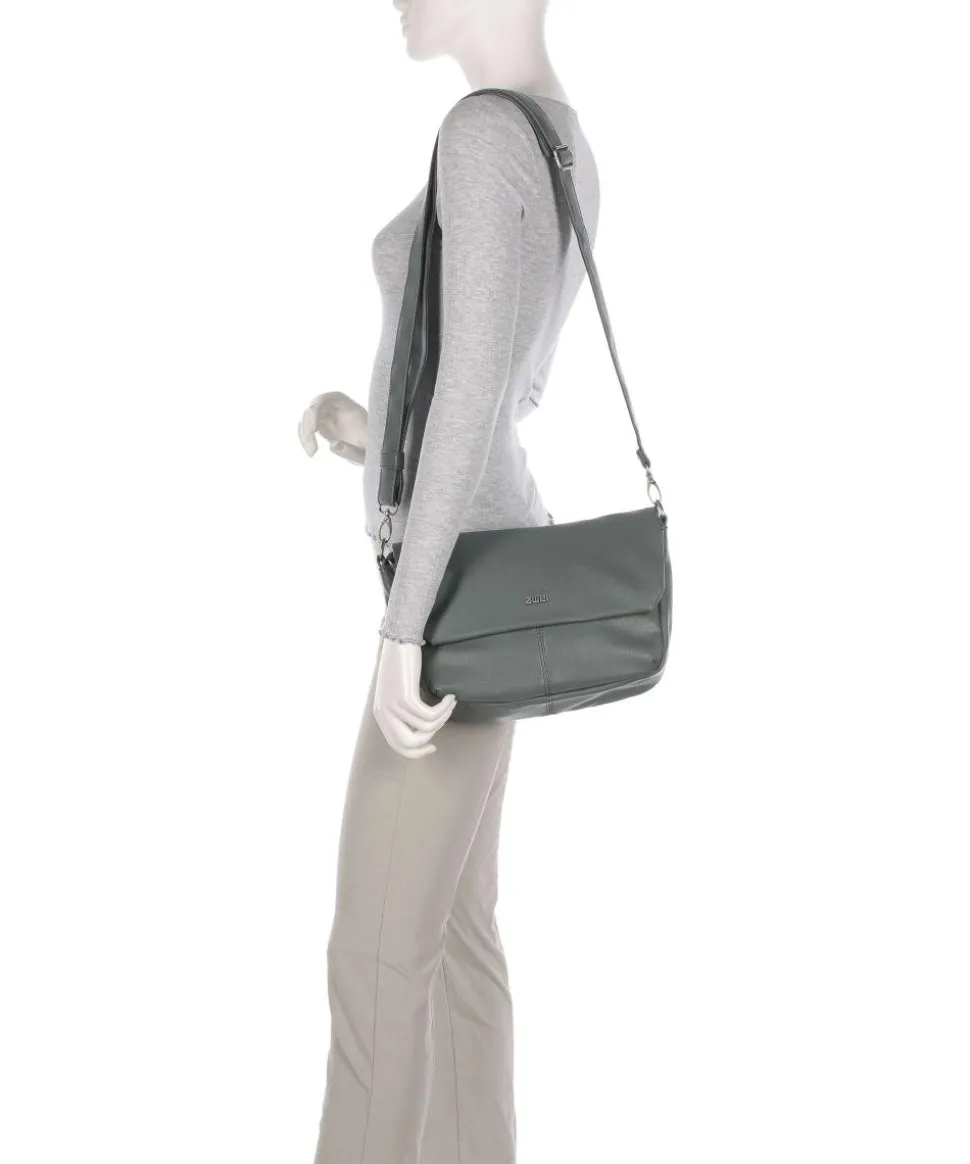 Mademoiselle.M M60 Schultertasche Lederimitat graugrün