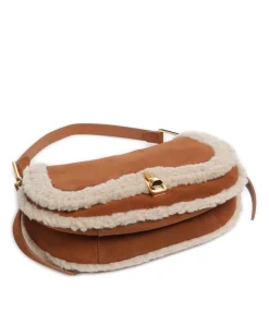 Magie Handtasche aufgerautes Leder braun