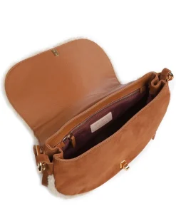 Magie Handtasche aufgerautes Leder braun