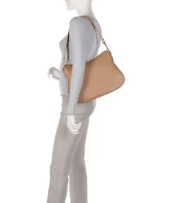 Magie Soft Beuteltasche genarbtes Leder hellbraun