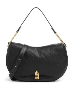 Magie Soft Schultertasche genarbtes Rindsleder schwarz