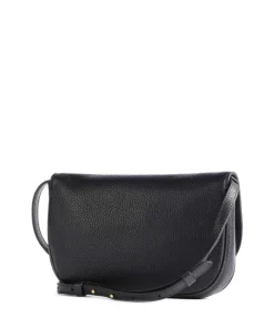 Magie Umhängetasche genarbtes Leder schwarz