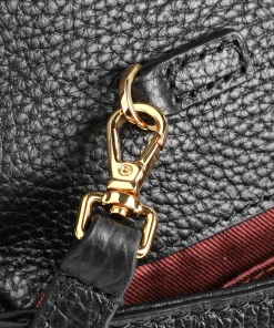 Magie Umhängetasche genarbtes Leder schwarz