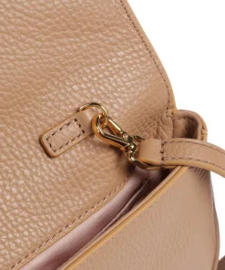 Magie Umhängetasche genarbtes Leder hellbraun