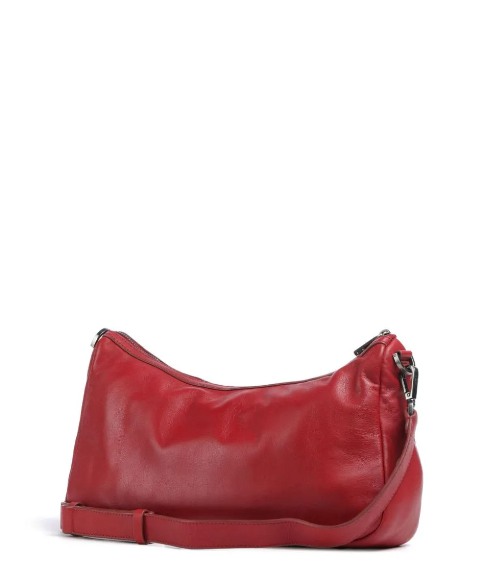 Maia Sheep Natural M Schultertasche Schafsleder dunkelrot